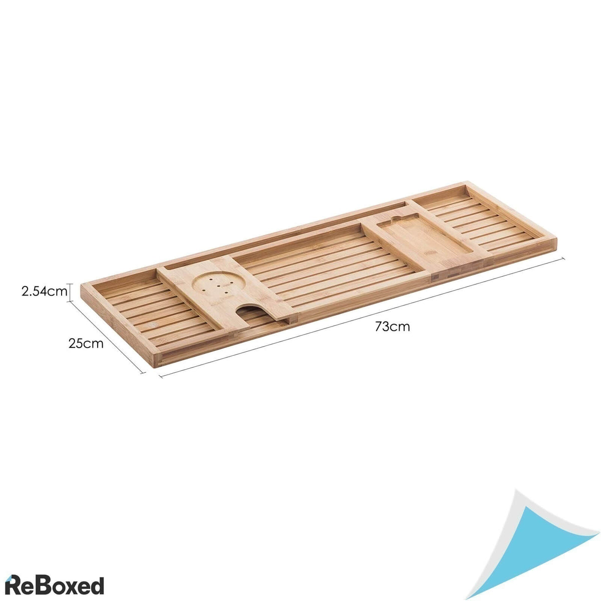 woodLuv Suport Bambus pentru Cada de Baie iPad Kindle Pahar