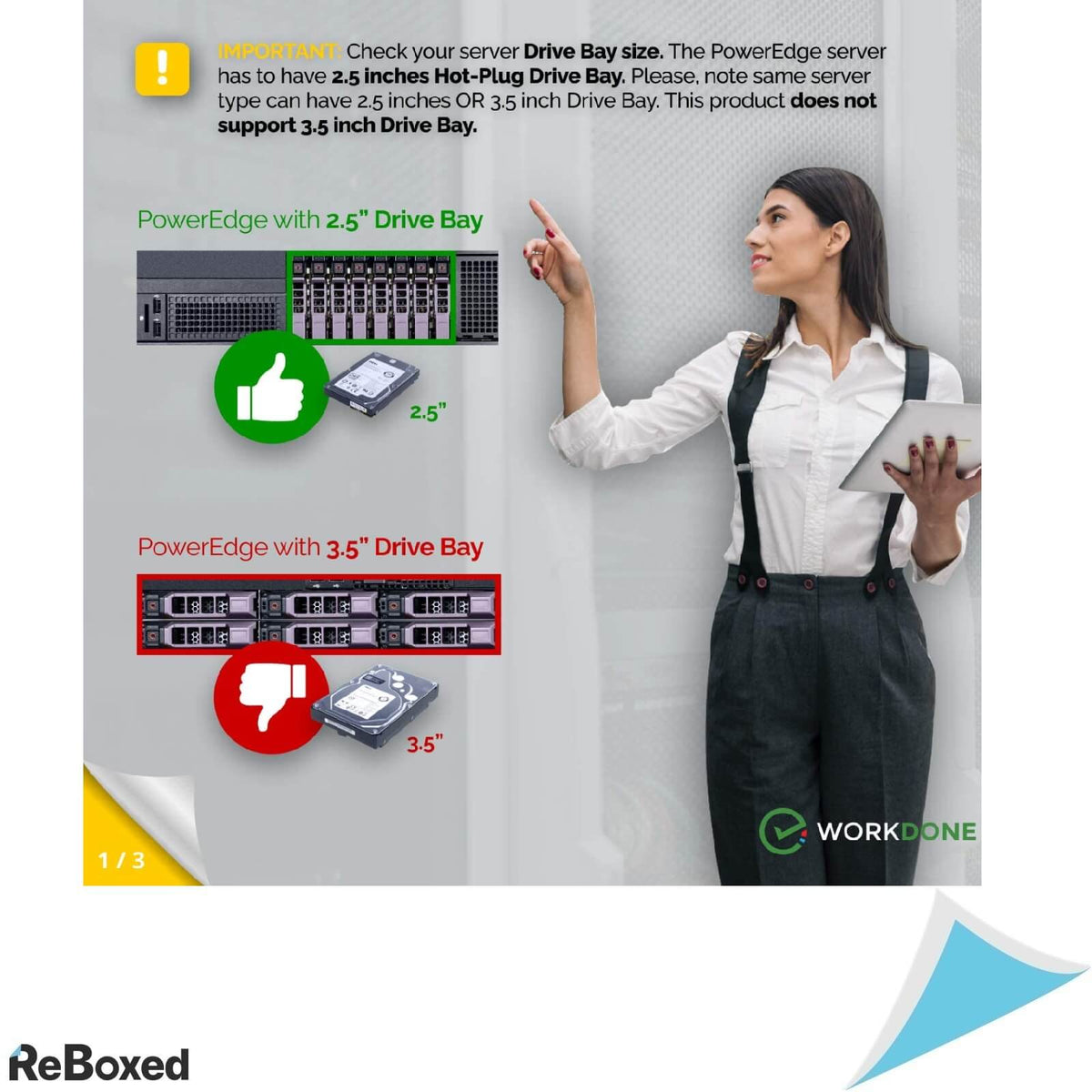 WorkDone Pachet de 10 Drive Caddy 2.5&quot; pentru Servere Dell