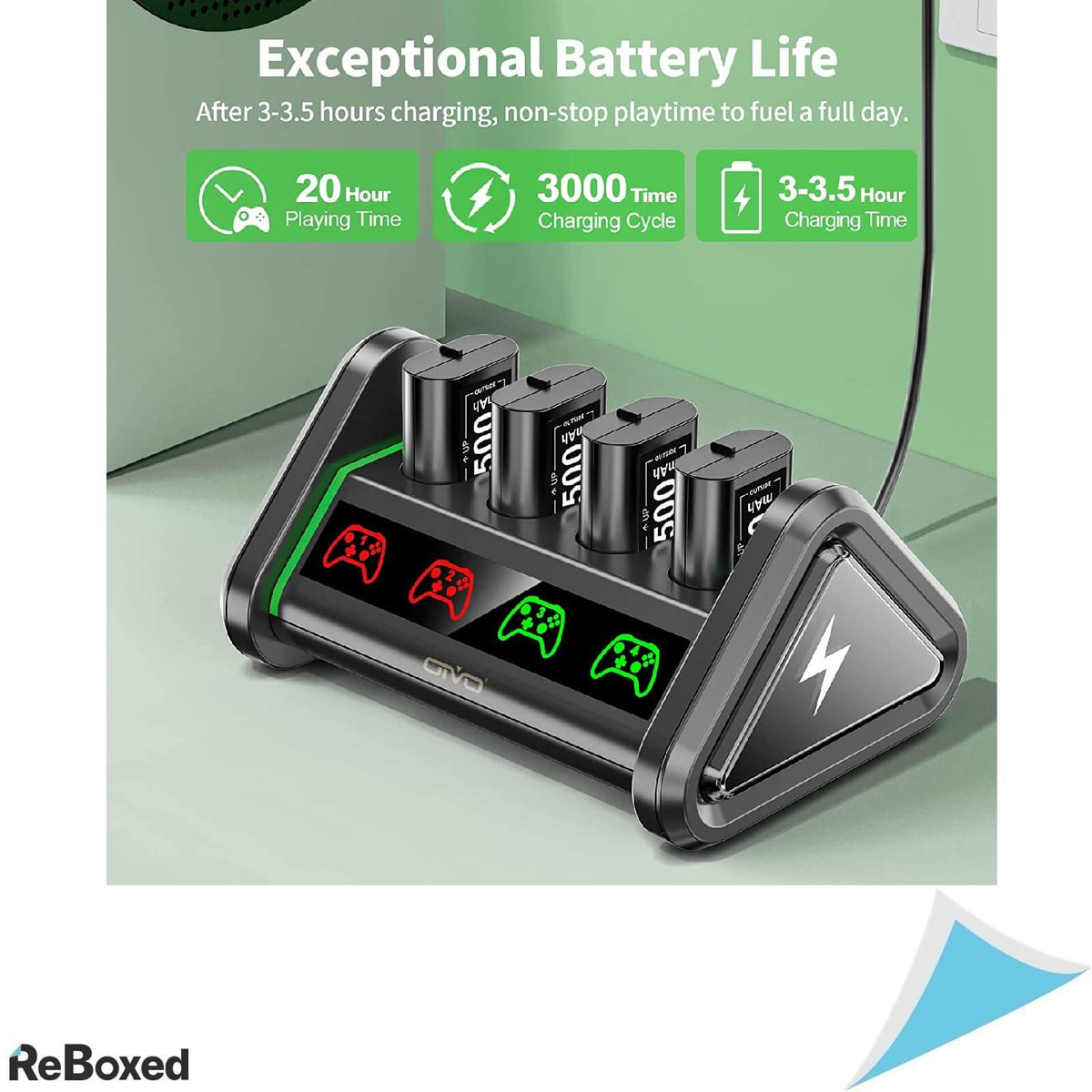 Ovio Baterii Reincarcabile Controller Xbox cu Statie de Incarcare