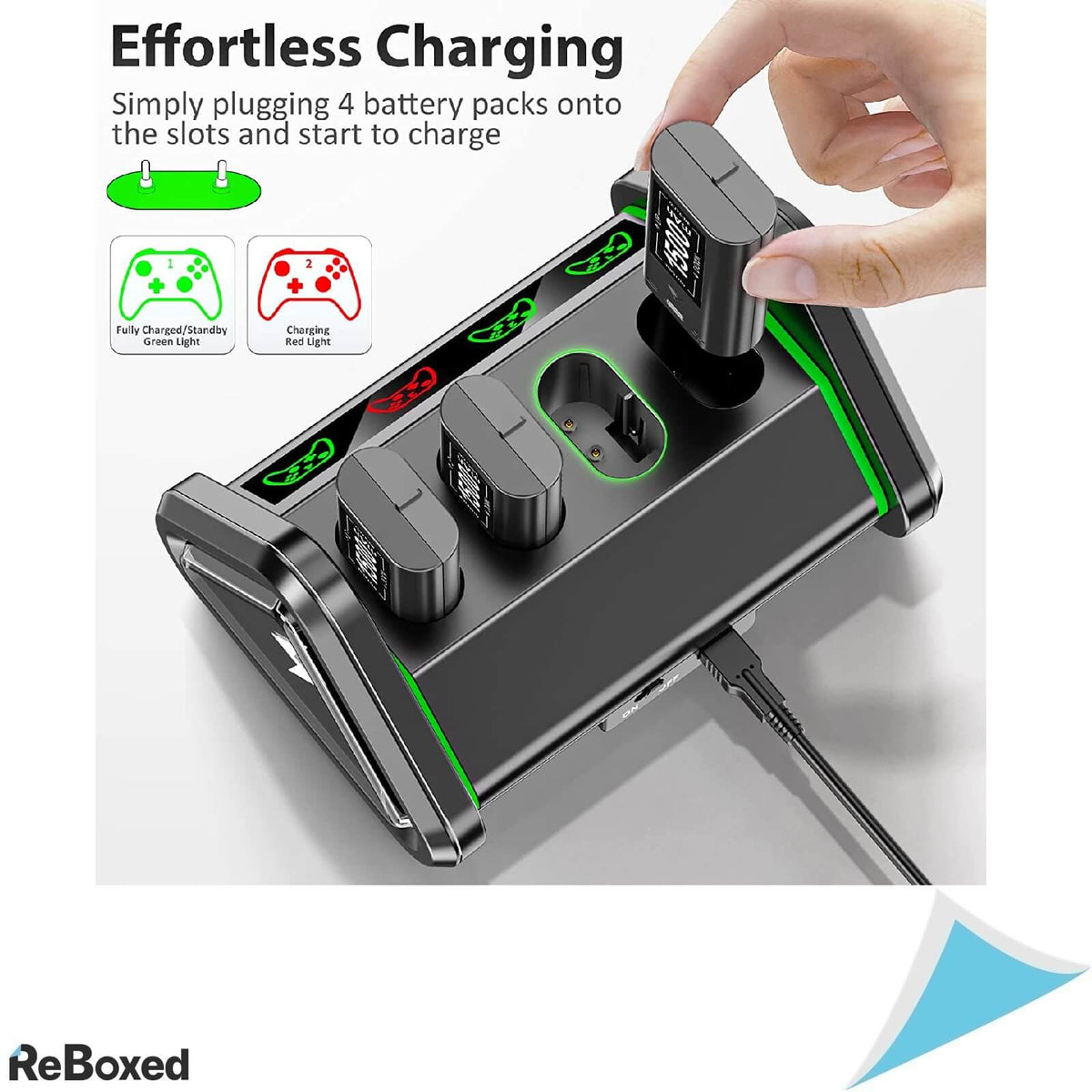 Ovio Baterii Reincarcabile Controller Xbox cu Statie de Incarcare