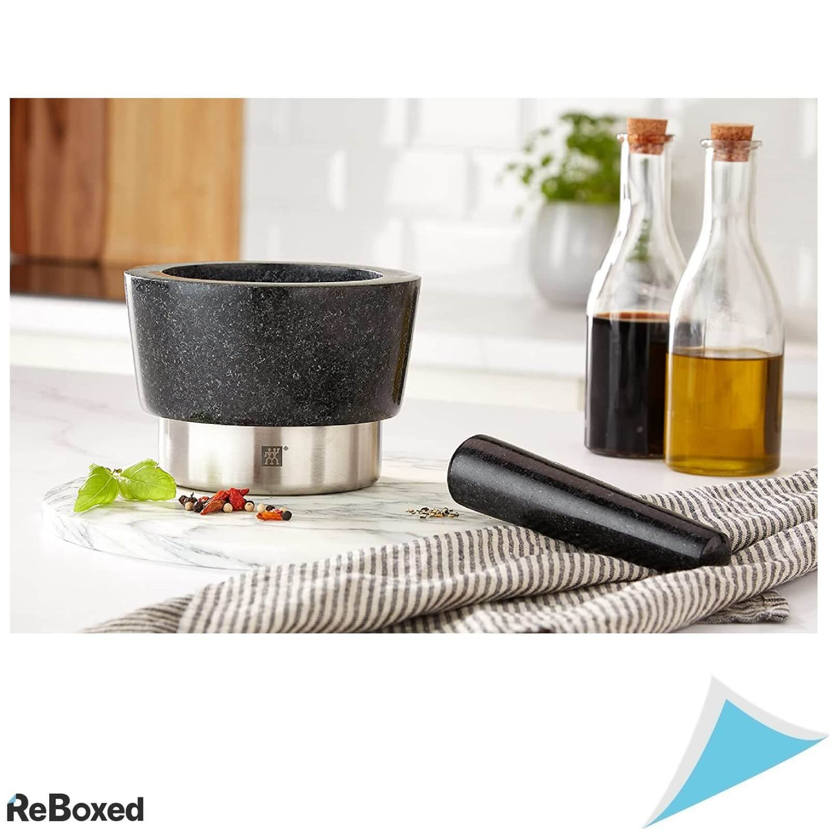 Zwilling Mojar din Granit Solid si Pistil baza din Otel Inoxidabil