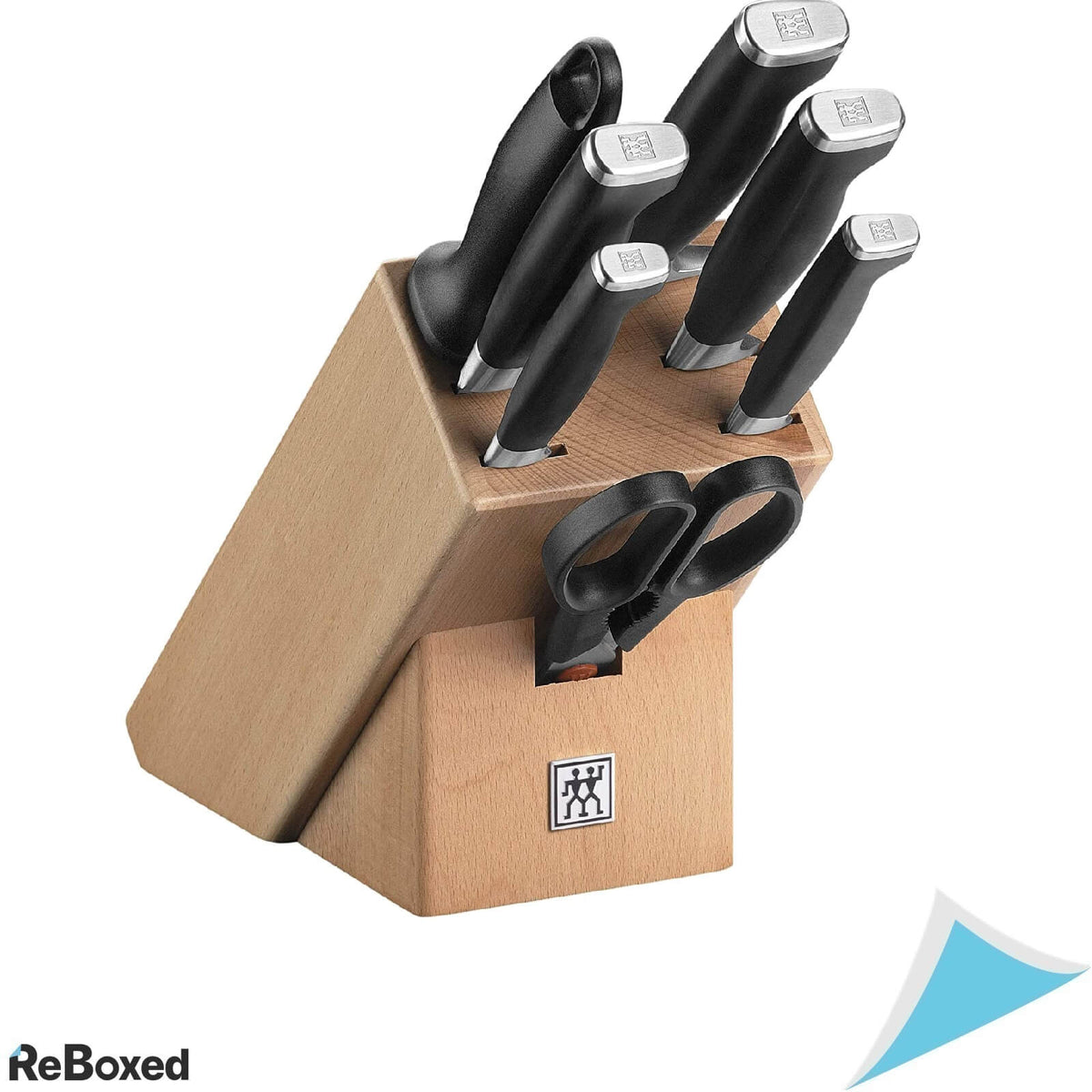 Zwilling Twin Four Star Set 3 Cutite Pila Ascutit Foarfeca Bloc Bambus